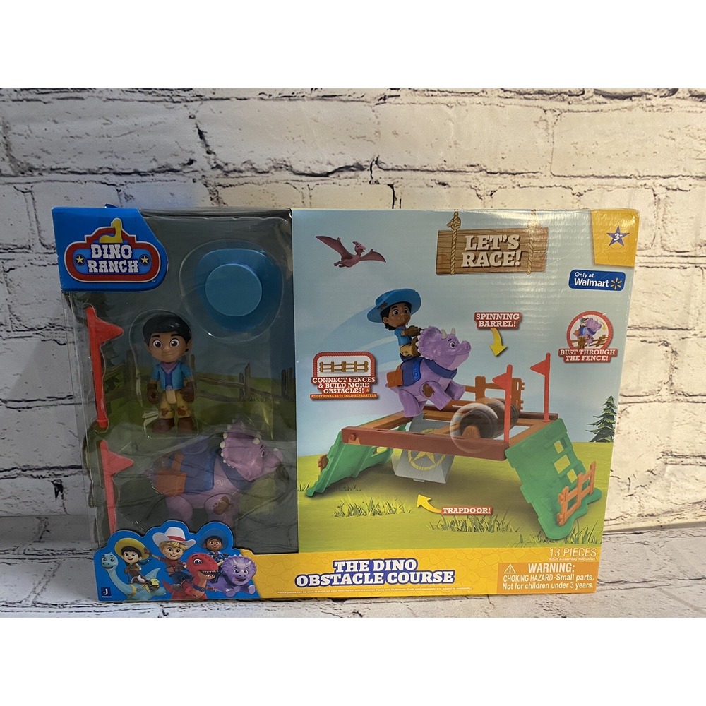 Dino Ranch Lets Race The Dino Obstacle Course 13 Piece - New in box - Picture 3 of 7